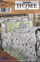 9088 SIMPLICITY LUXURY BEDDING DUVET COVER, SHAM, NECK ROLL PILLOW COVER SIZES PATTERN